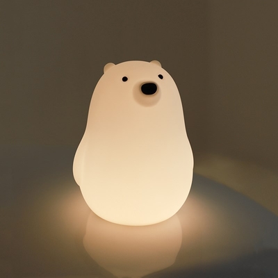 Kawai Bear Kids Baby Nursery Bedroom Night Light lamp Gifts Silicone Bear Light Kids Night Light