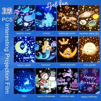 Romantic Rotary House Starry Sky Projector Night Light Kids Adults Dream Cosmic Projection LED Lamp With Music Wireless