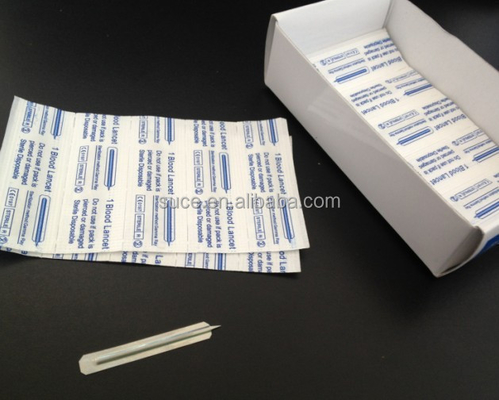 Medical Disposable Blood Lancet 23g 26g 28g Stainless Steel Blood Lancet