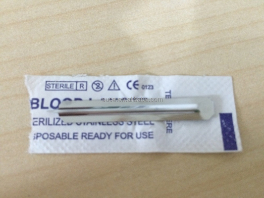 Medical Disposable Blood Lancet 23g 26g 28g Stainless Steel Blood Lancet