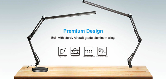 Dimmable Drafting Architect Task LED Nail Salon Table Lamp 5000K
