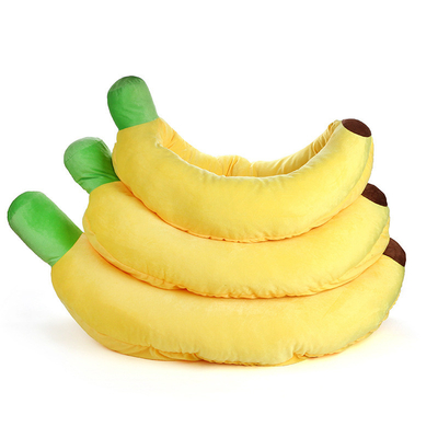 Plush Soft Cute Dog Bed Banana Shape Pet Cushion Mat Pet Sofas