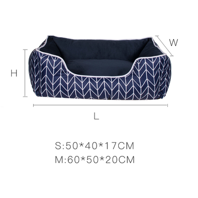 Linen Polyester Luxury Cat Dog Pet Bed Pet Bed Cushion Blue