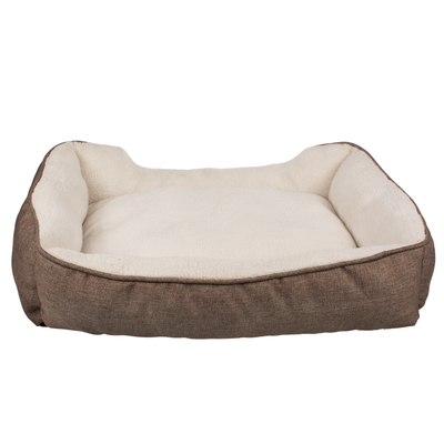 Linen Plush Pet Bed Cushion Luxury Modern Pet Dog Bed Bite Resistance