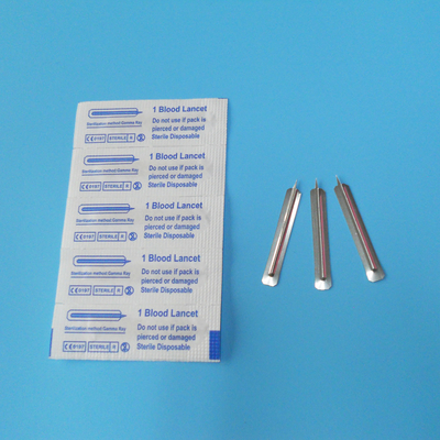 Medical Disposable Blood Lancet 23g 26g 28g Stainless Steel Blood Lancet