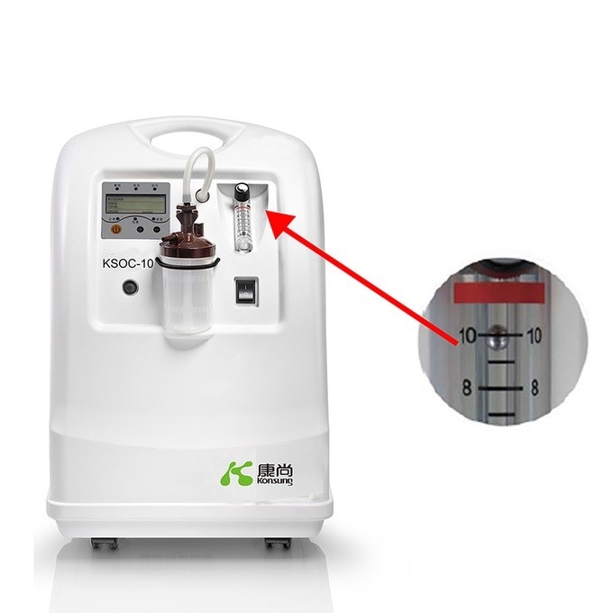 10L Portable High Flow Oxygen Concentrator High Pressure Output 23kg